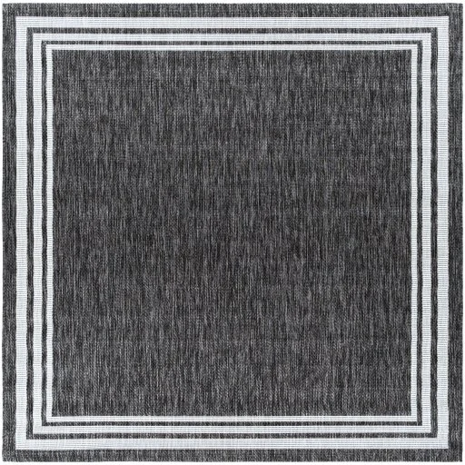 Square Charcoal/Ivory Chateau Indoor/Outdoor Rug