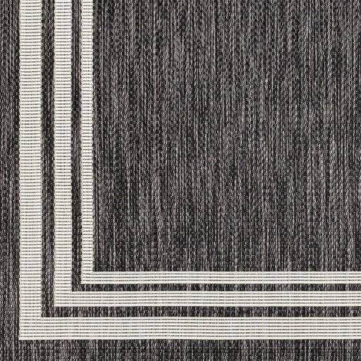 Charcoal/Ivory Chateau Indoor/Outdoor Rug Swatch