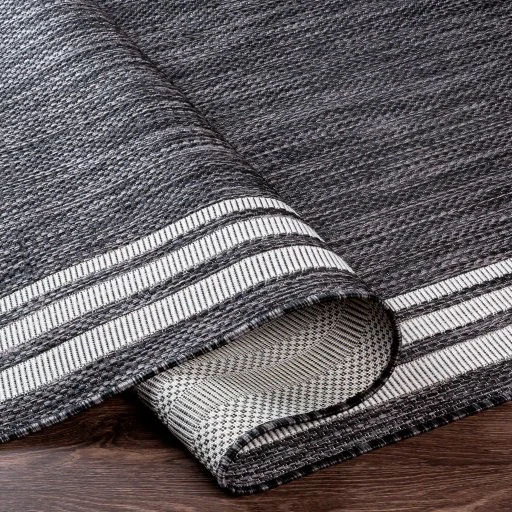Charcoal/Ivory Chateau Indoor/Outdoor Rug Detail