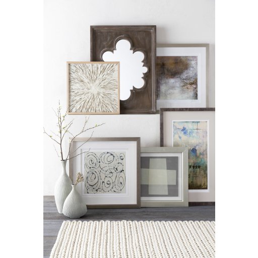 Vail Felted Wool Rug Styled with Artwork