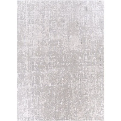 Contemporary Textured Light Grey Rug