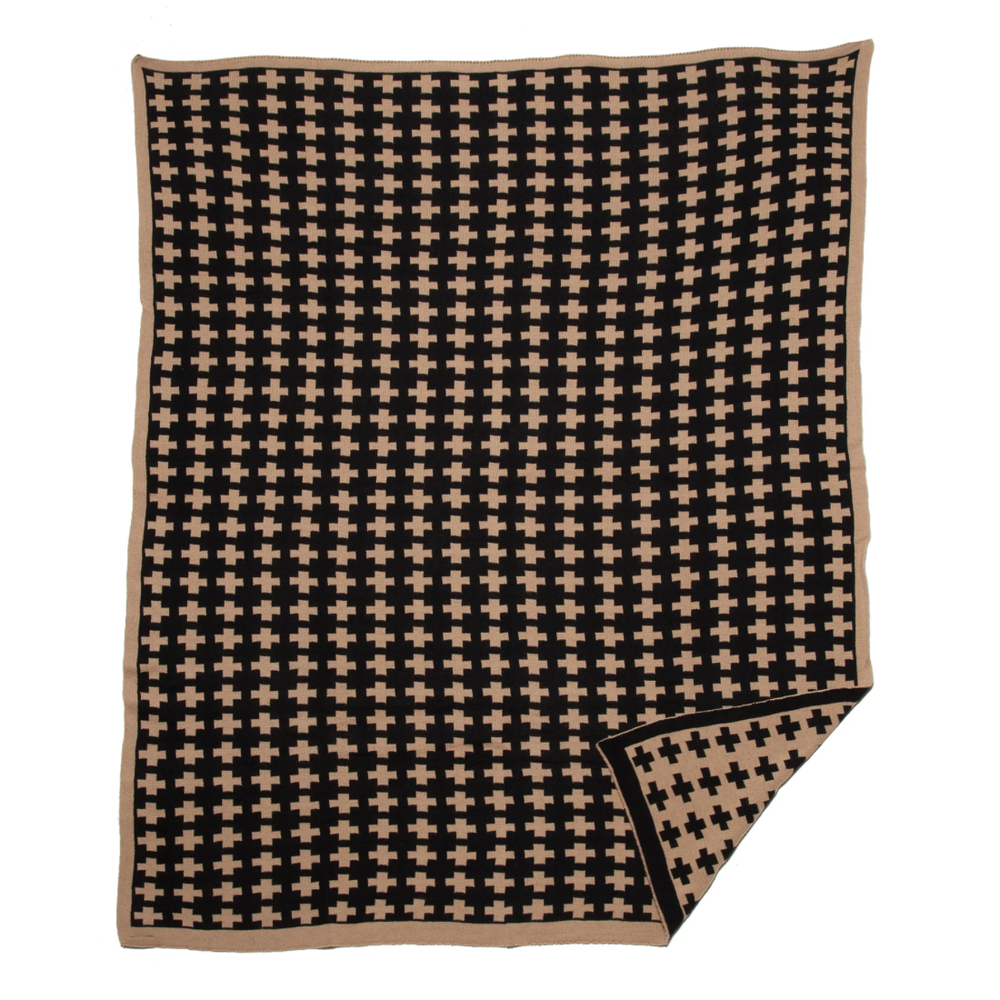 Wool Small Cross Reversible Throw Camel.png