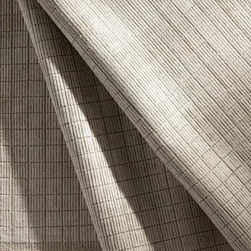 Luster Sheen Modern Grid Rug Light Beige