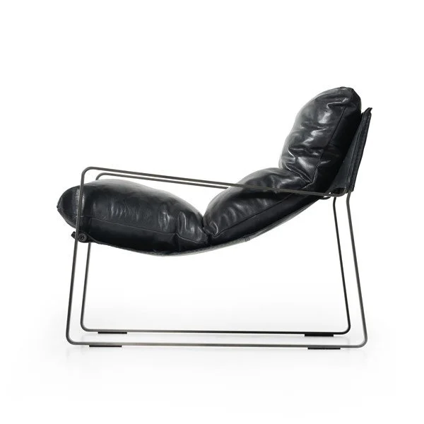 Black Leather Sling Chair FranklinAve Sideview.jpg