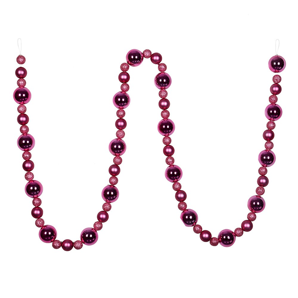 Viva Magenta Ball Ornament Garland FranklinAve.jpg