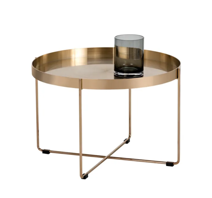 Chelsea Round Gold Side Cocktail Table