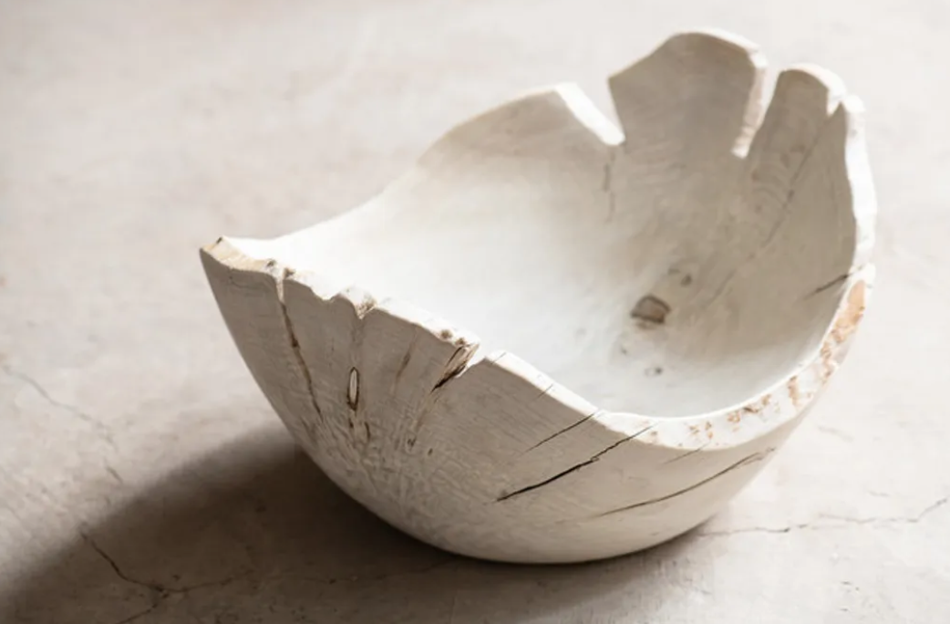 Cascara Bleached Wood Bowl