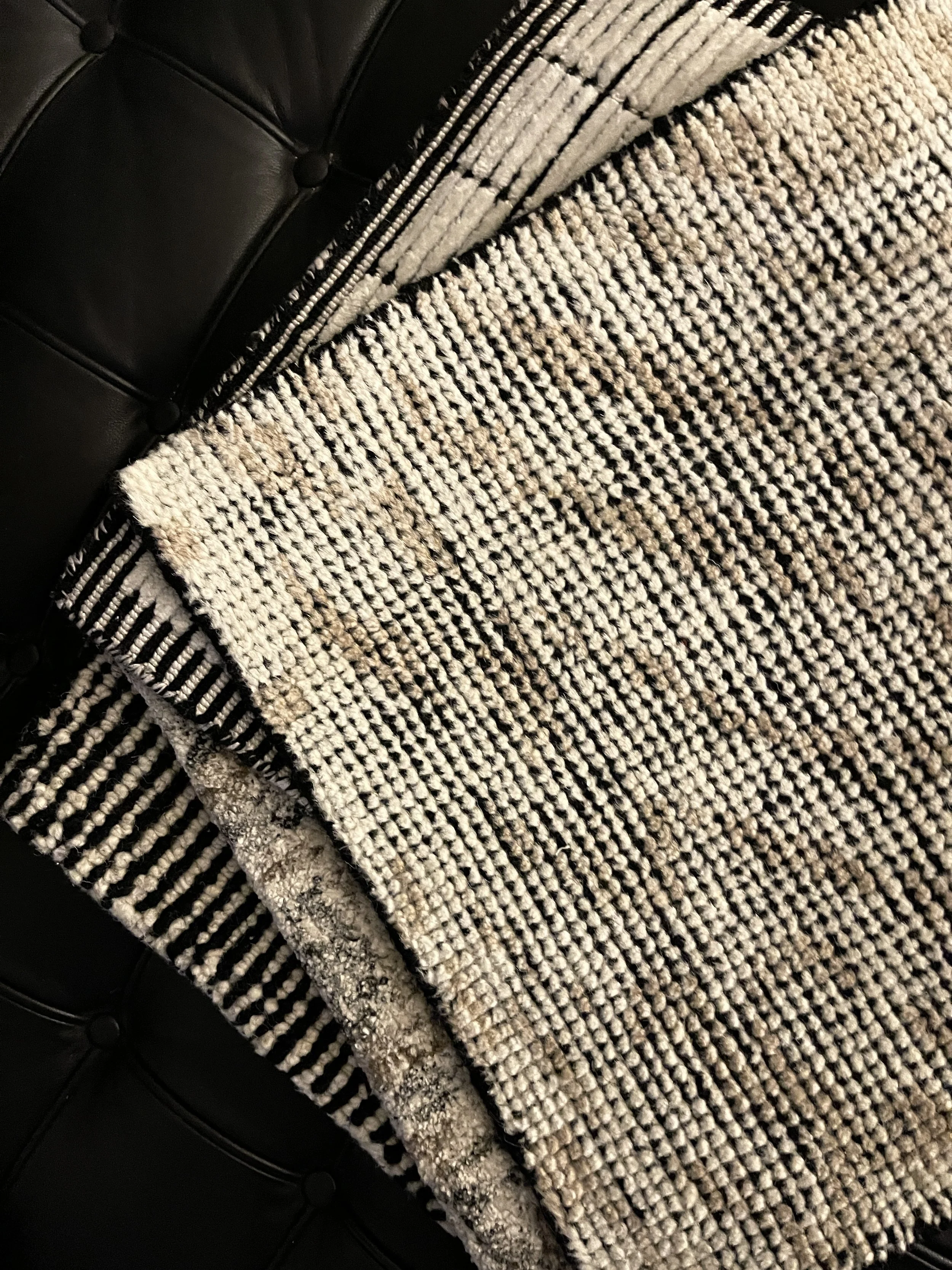 Natural Tiger Stripe Wool Rug