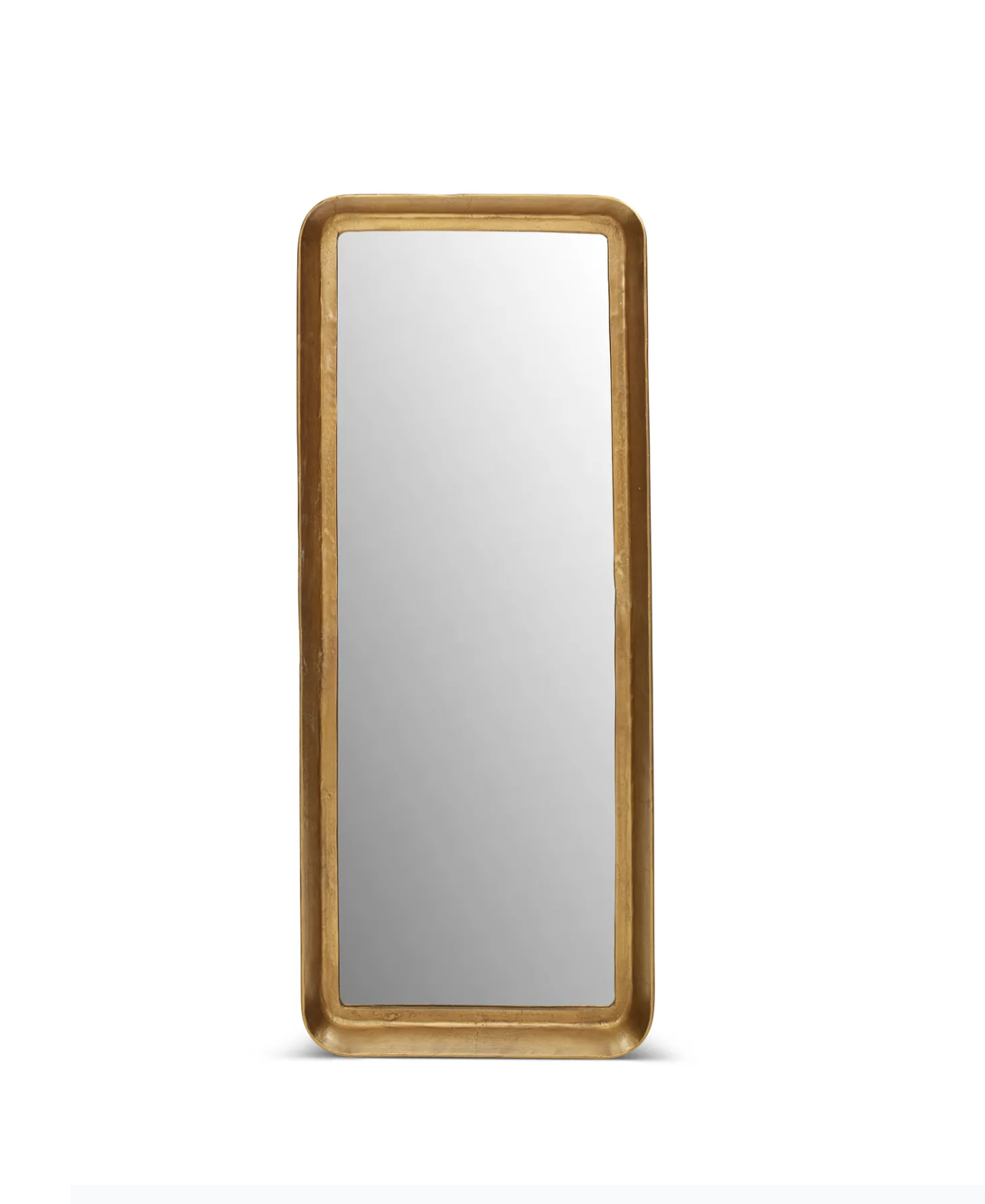 Reclaimed Aluminum Gold Floor Mirror