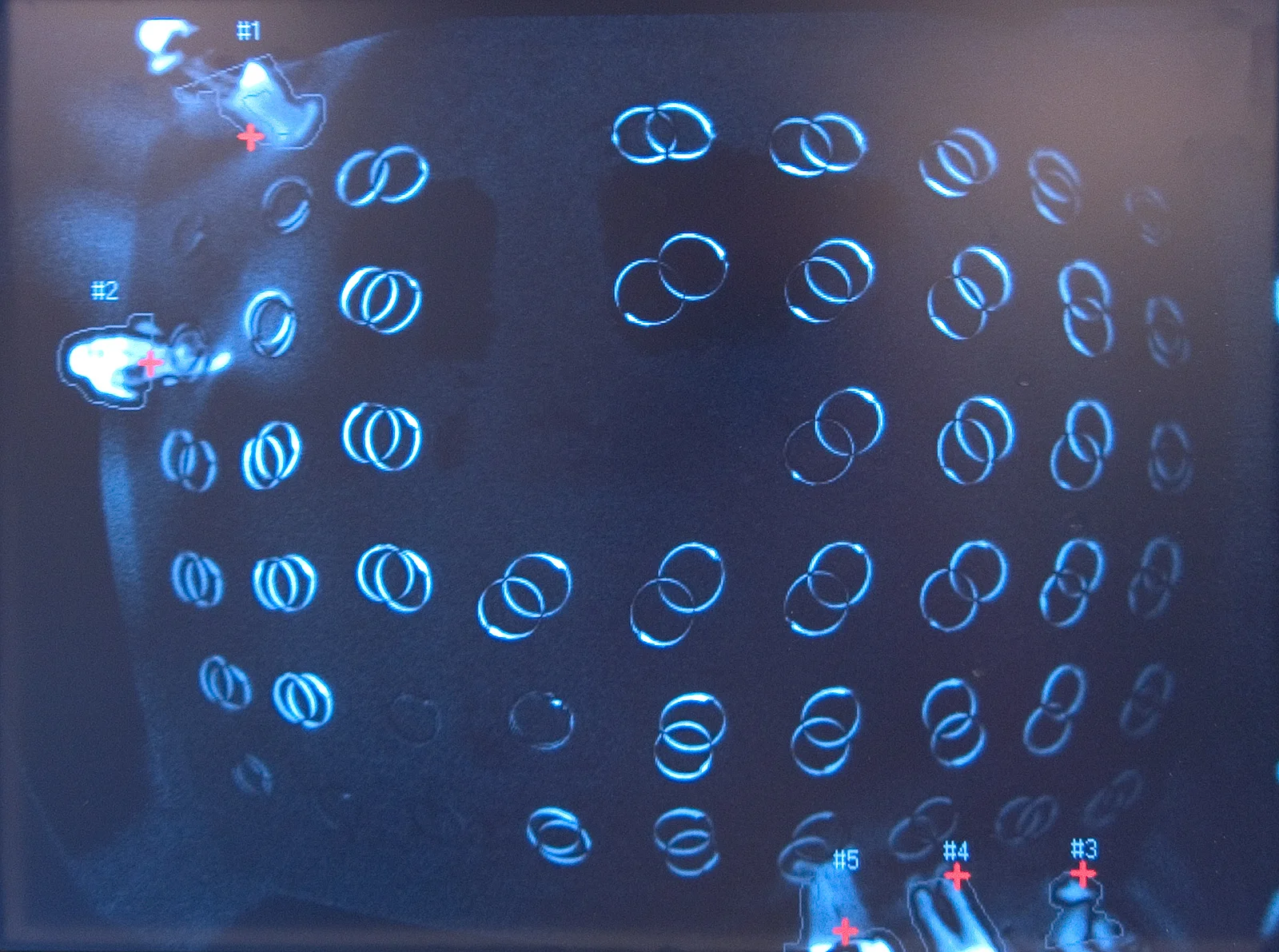 A debug view of Rafael Lozano-Hemmer’s Standards and Double Standards,&nbsp;Subsculpture 3 (2004).