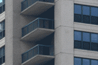 Isolating each building storey in a quick-moving animation gives the appearance of the building stretching taller and taller.