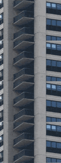 Repeating the GIF vertically creates the illusion of a tall building growing taller in the final High Rise composition.