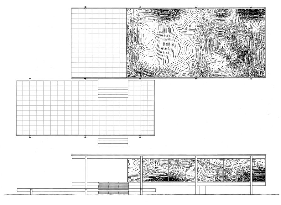Time lapse of thermal contours at the Farnsworth House, as collected over a late October day