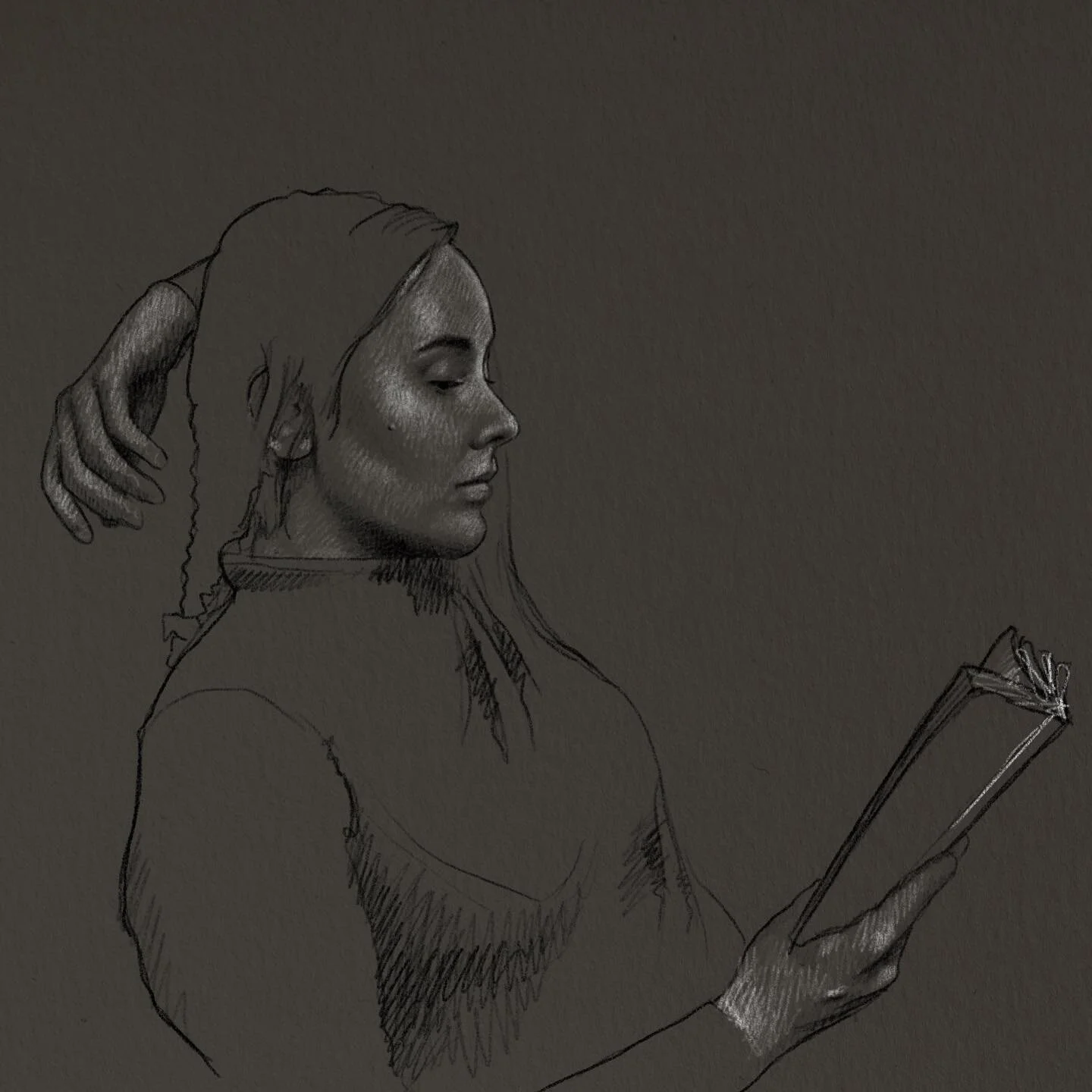 Take a breath, take a break. Between poses, 2021. Sometimes it&rsquo;s nice to not &ldquo;finish&rdquo; a drawing and let it live in this sketch state. #figuremodels #betweenposes #artinisolation #remotedrawing #remotemodeling #drawing #artistsofinst