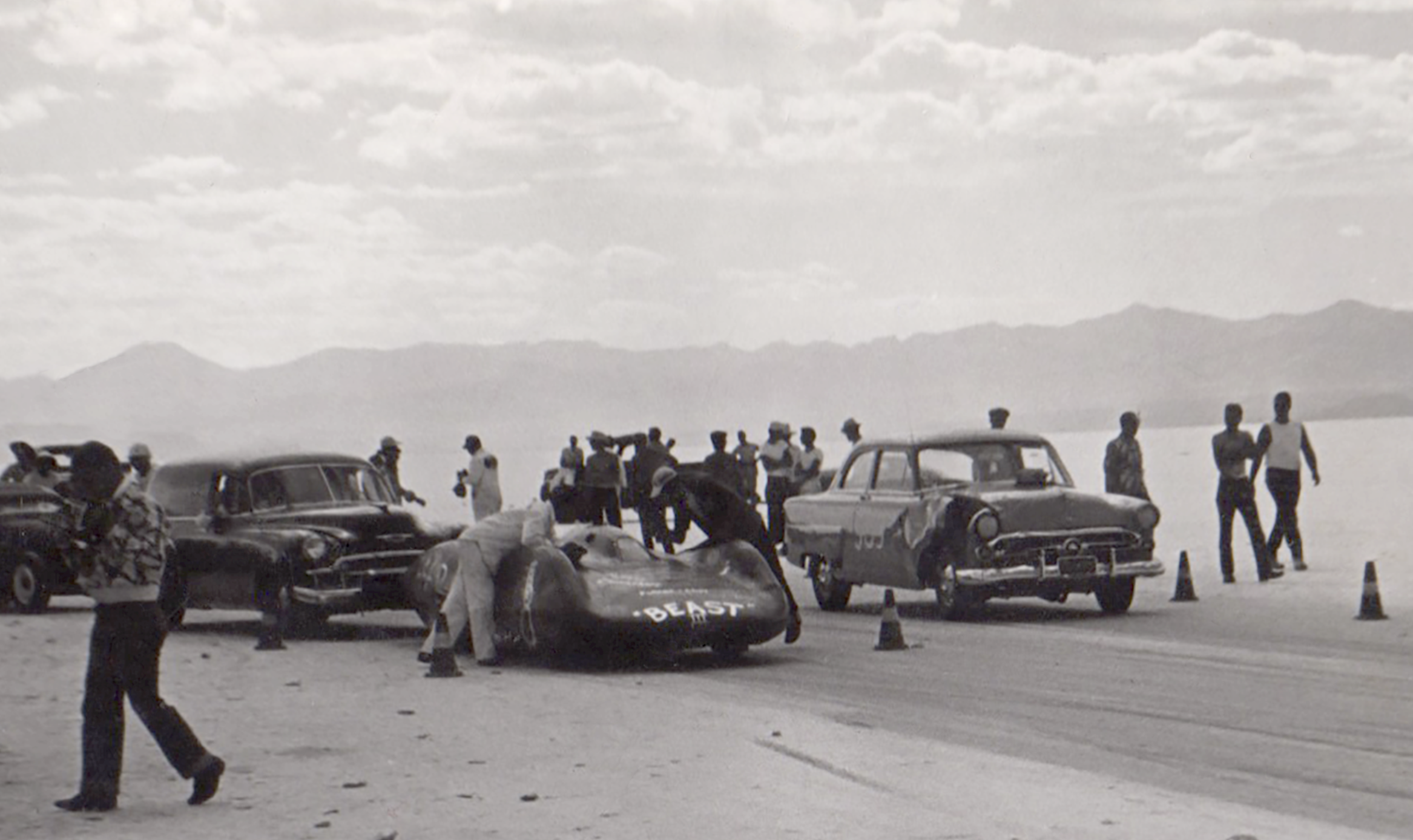 Beast III at the starting line at Bonneville. Photo donated by Mike Nichols