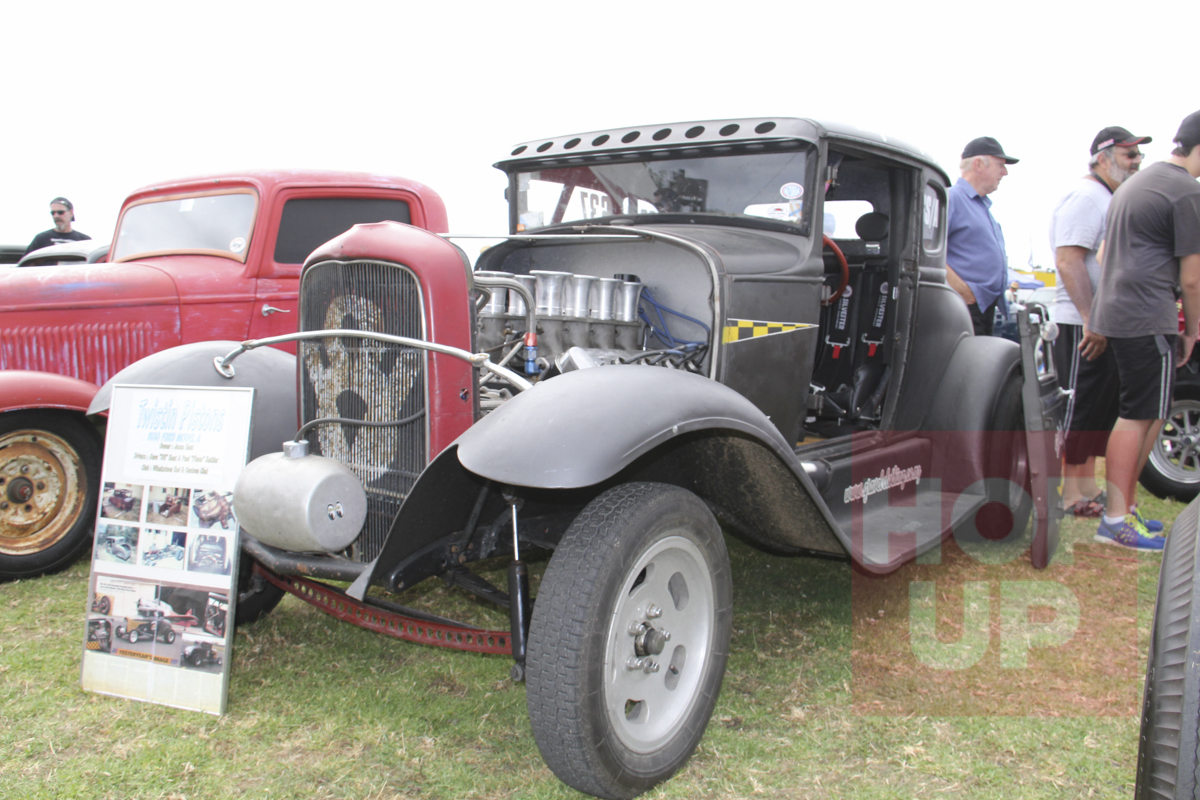Dave Best built this gasser inspired Model A coupe in the early nineties and now his son Jesse owns it with an injected Hemi and a four speed gearbox. It’s raced and driven on the street regularly. 