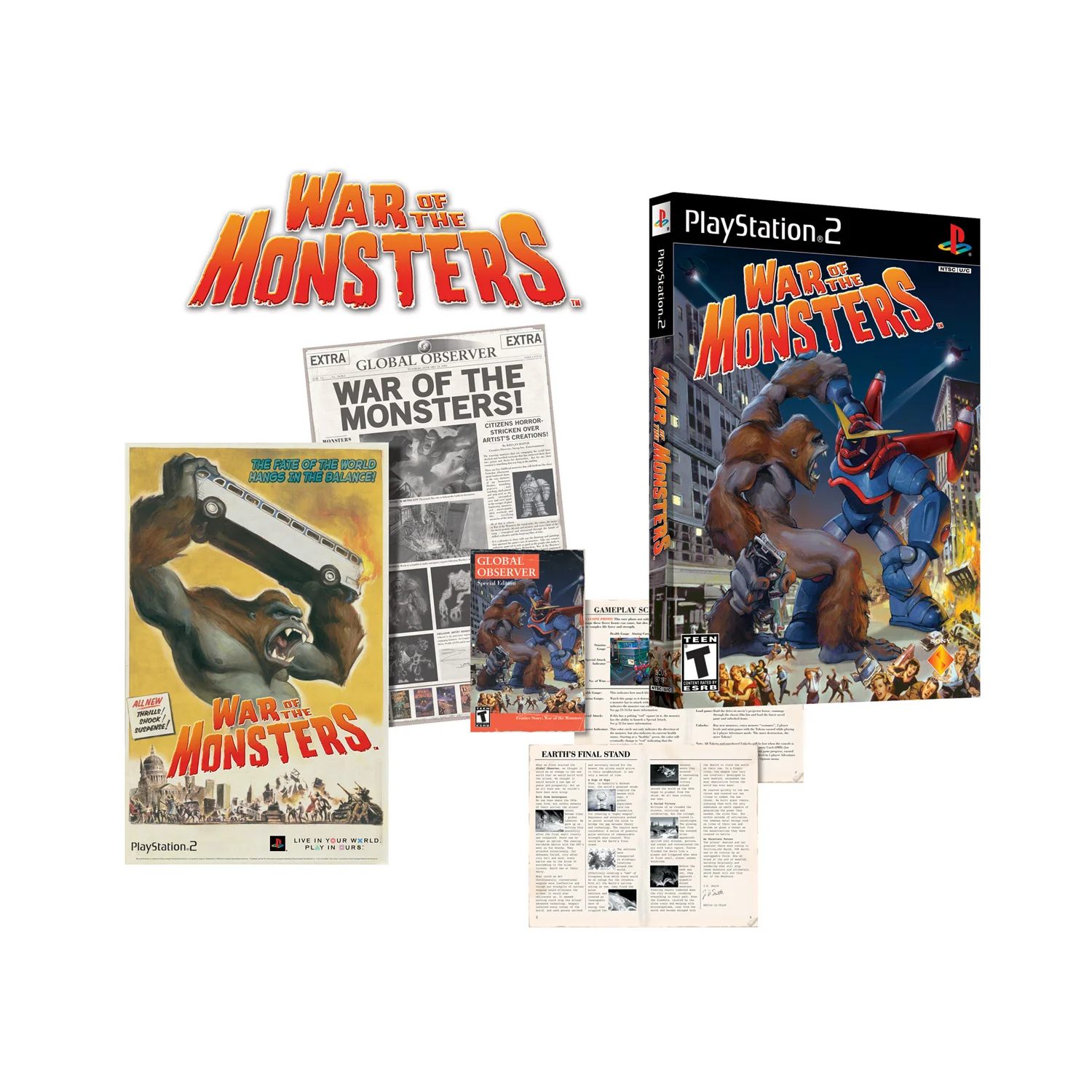   Packaging &amp; Branding PlayStation:&nbsp; War Of The Monsters   Created the Logo, the package,&nbsp;and all the graphics that came in the package to have a 50's horror move look. Included a manual and a poster. 