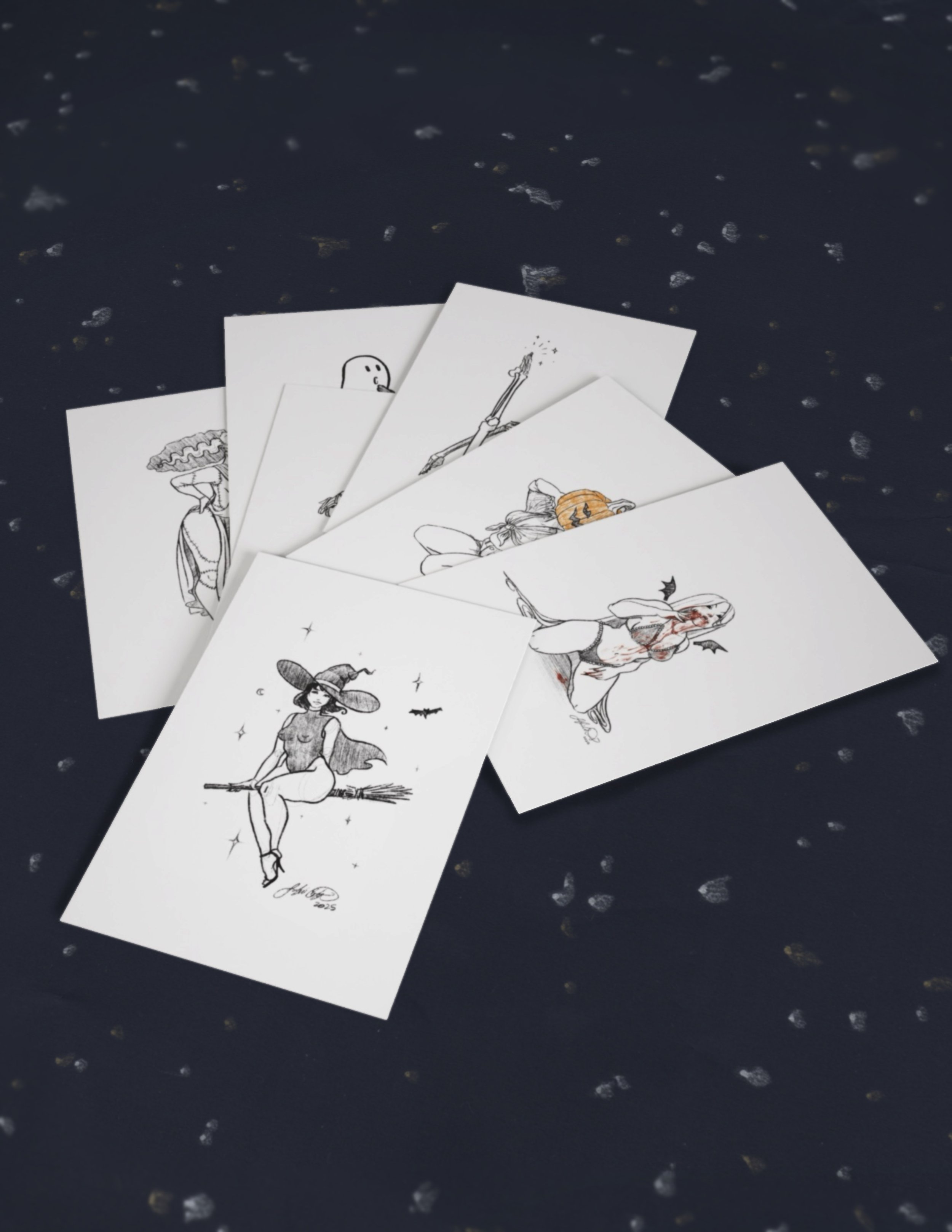 Full set Spooky Lady Mini Prints