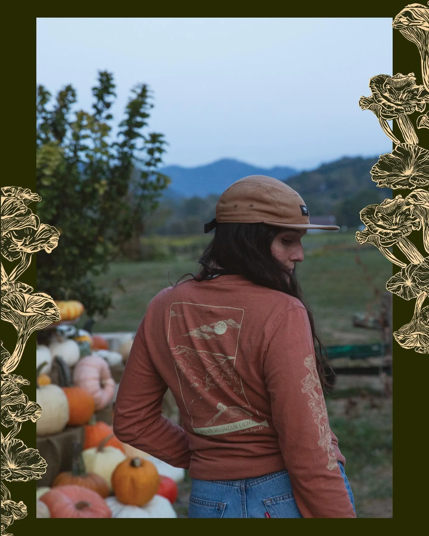 New limited edition glow in the dark designs available this fall! 
Featuring: The Brown Mountain Lights &amp; Jack O&rsquo;Lantern Mushrooms 

The Brown Mountain Lights are mysterious unexplained orbs of light that have been observed near Brown Mount