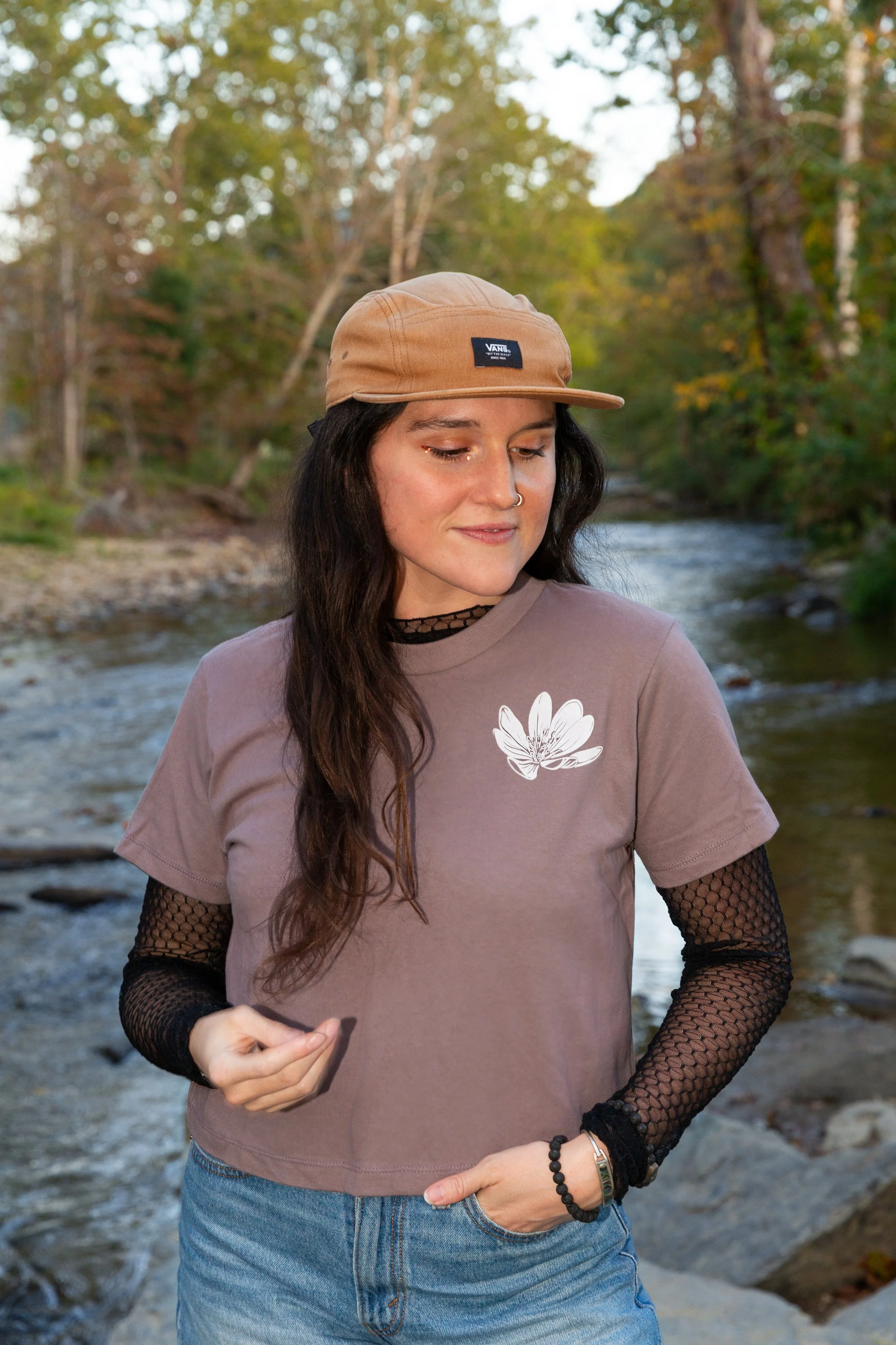 Spring Wild Flowers Crop Tee