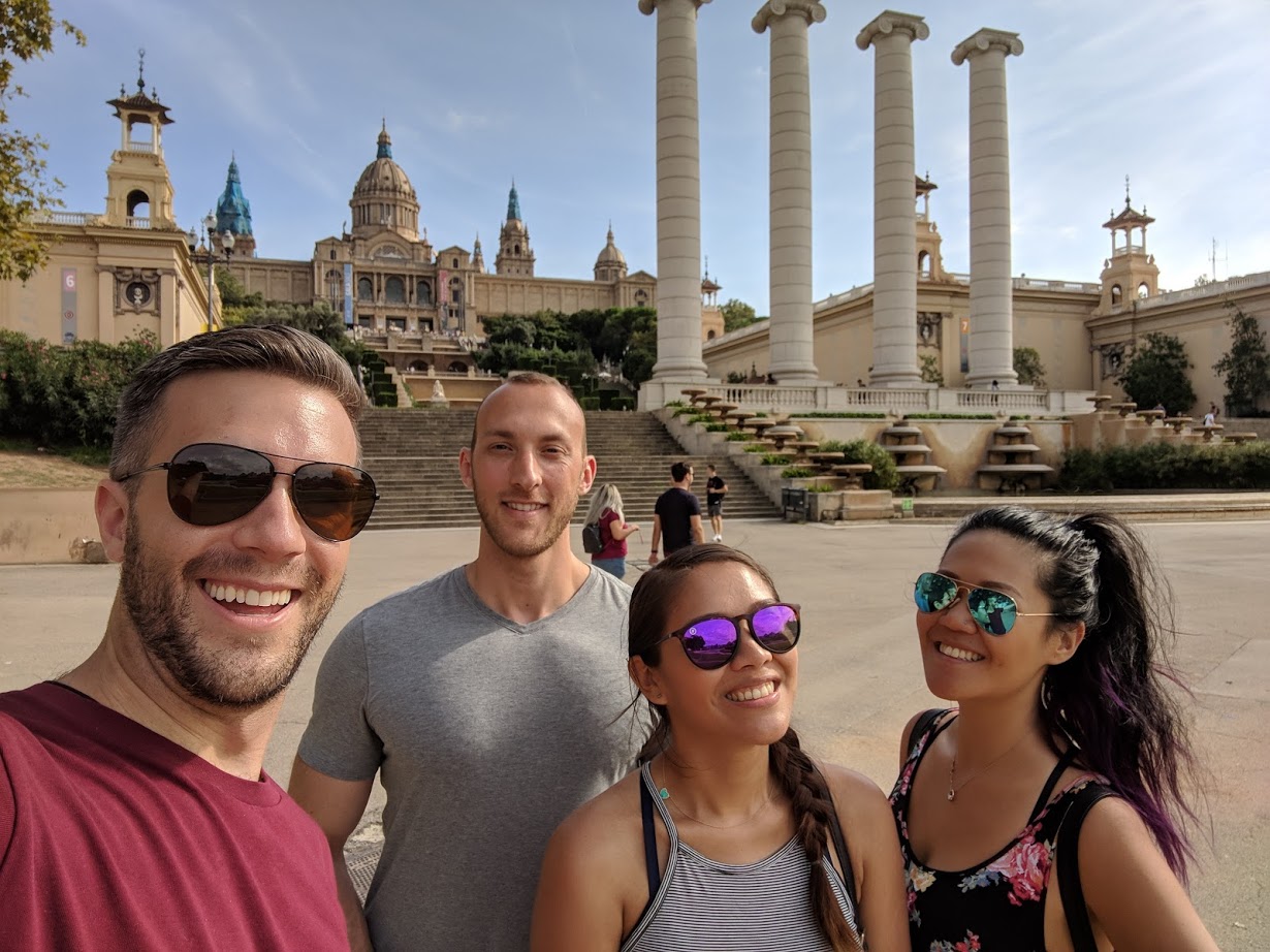 The Mexican Train Four on Plaça Espanya.
