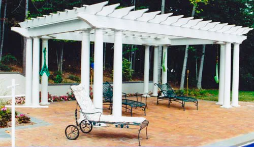 Western Red Cedar Pergola with Fiberglass Columns