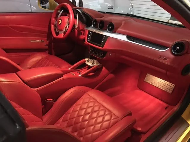 Steam Cleaned Ferrari Interior