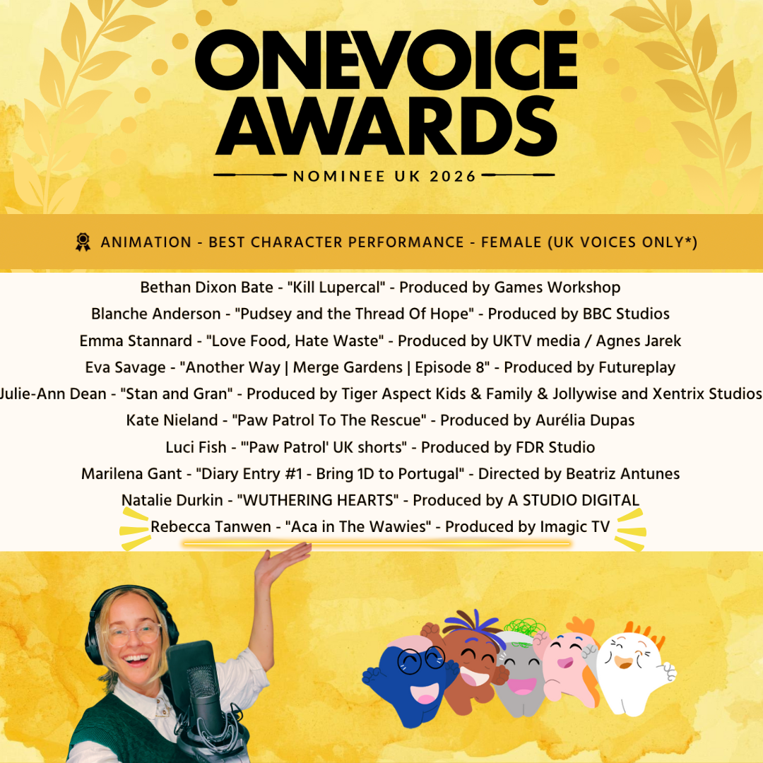 Rebecca Tanwen award nominated for animation at the 2026 One Voice Awards