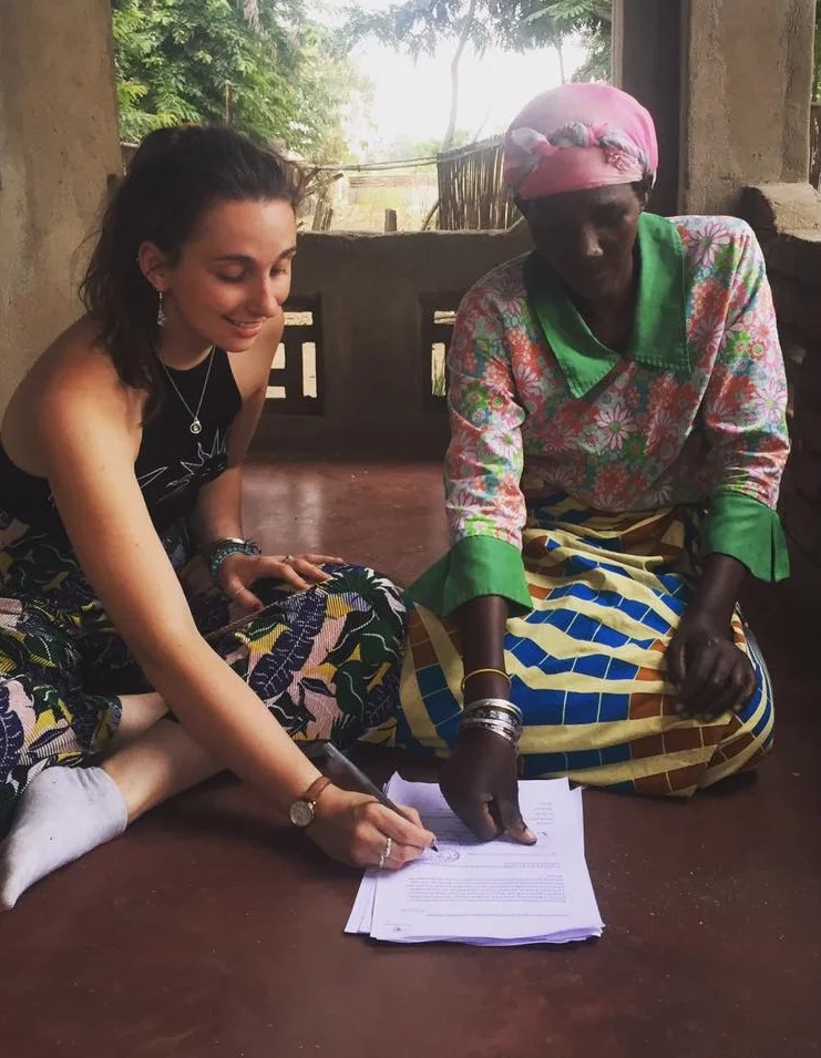 Emma signing for the land
