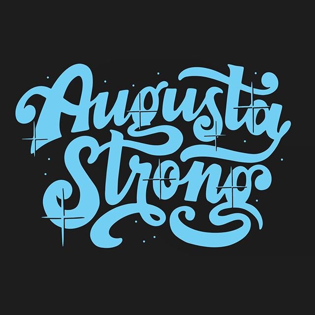 Hand Lettering design for a nifty shirt fundraiser. Details coming next week. Stay tuned! #augustastrong
