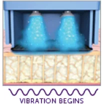1. Treatment begins with a cooling effect on the skin for comfort and safety of surface layers.
