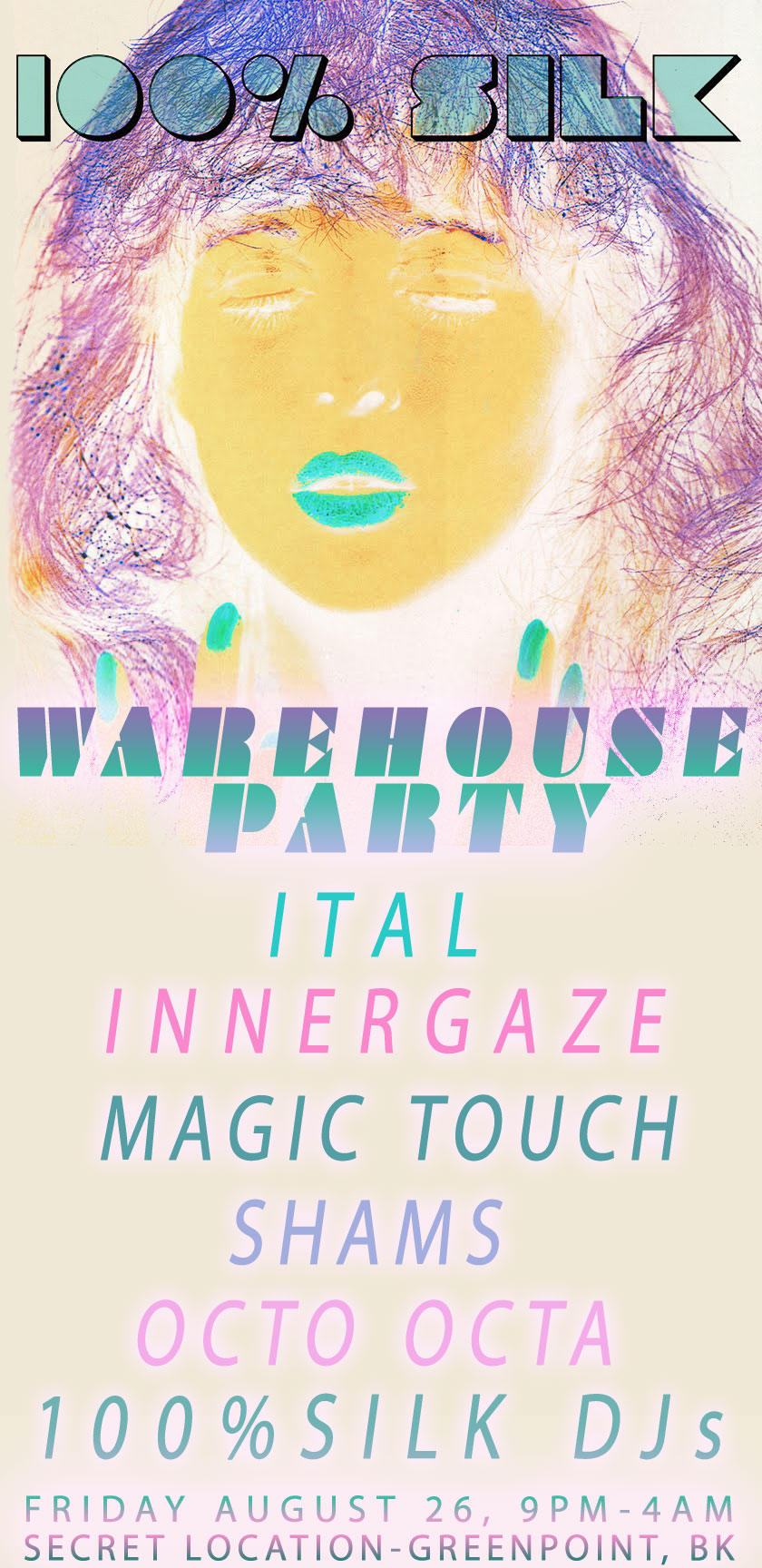 100% Silk Warehouse Party: Ital, Innergaze, Magic Touch, Shams, Octo Octa August 2011