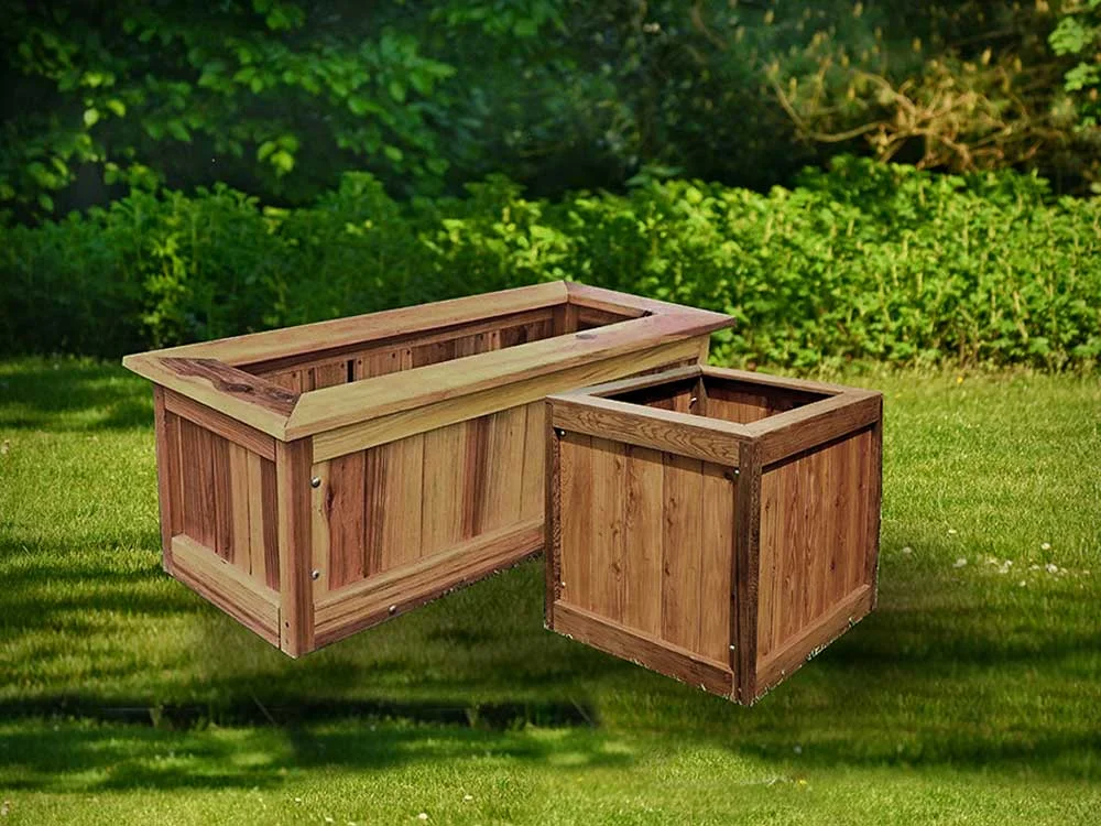 Cedar Planter Boxes with High-Nutrient Compost