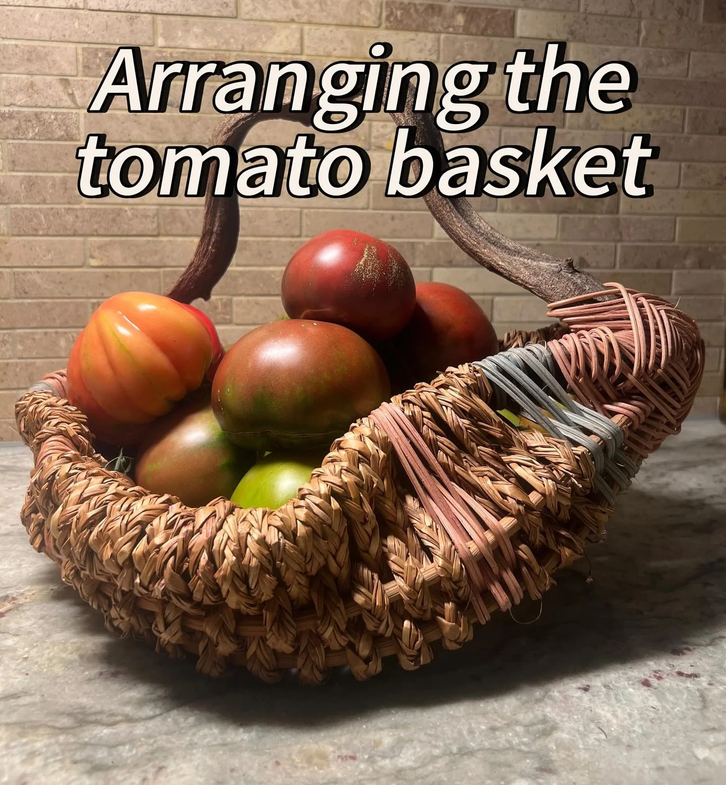 One of my favorite daily summer garden tasks is arranging the tomato basket that lives on my counter. Our founder, Estelle, taught me that the best way to keep tomatoes from being stolen by squirrels is to pick them as soon as they blush and ripen th