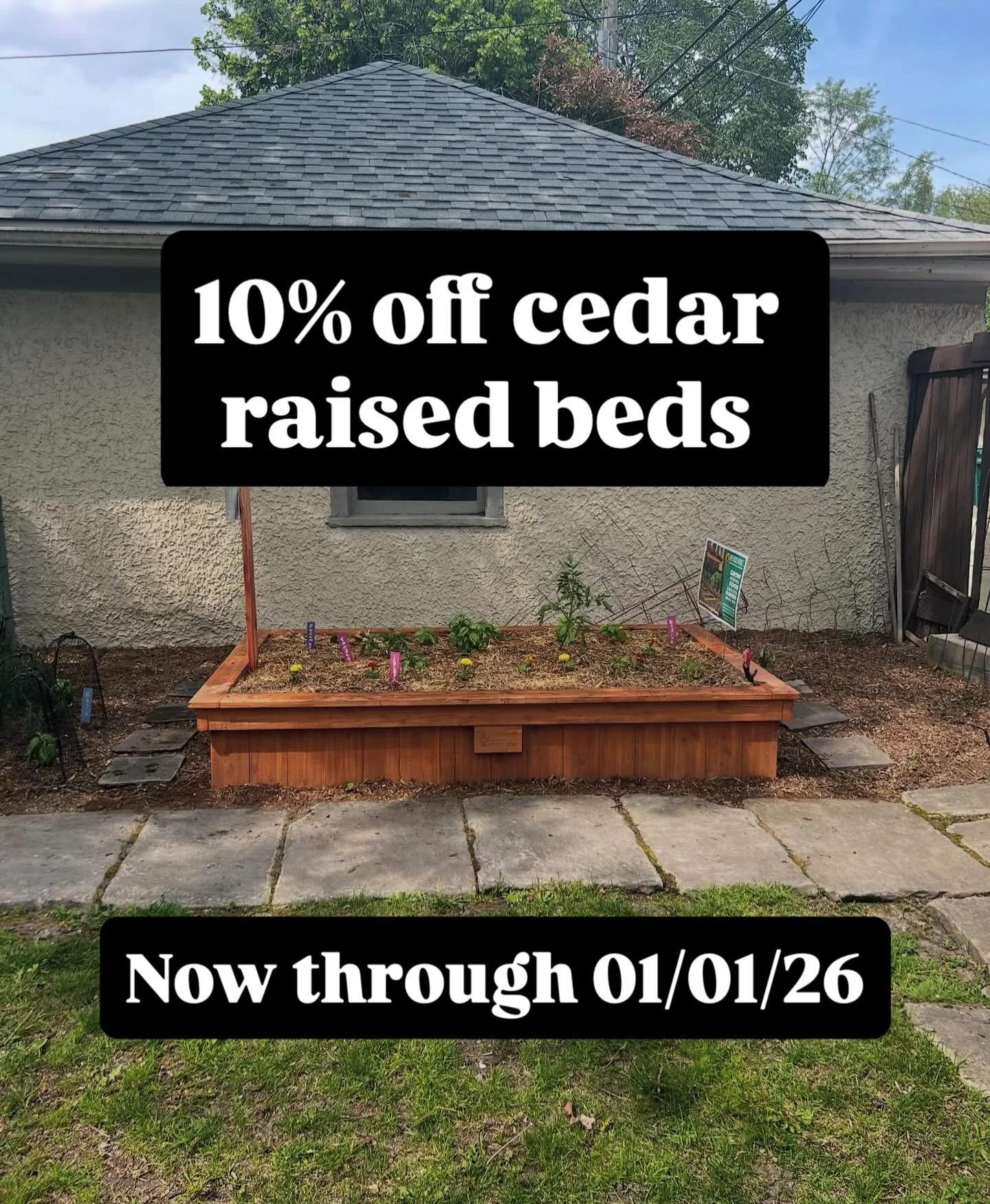 Our annual raised bed sale is live! DM, email or call our customer service to apply the discount to your online purchase of a cedar raised bed for spring delivery. As always, our beds come fully installed and full of our nutrient rich compost.