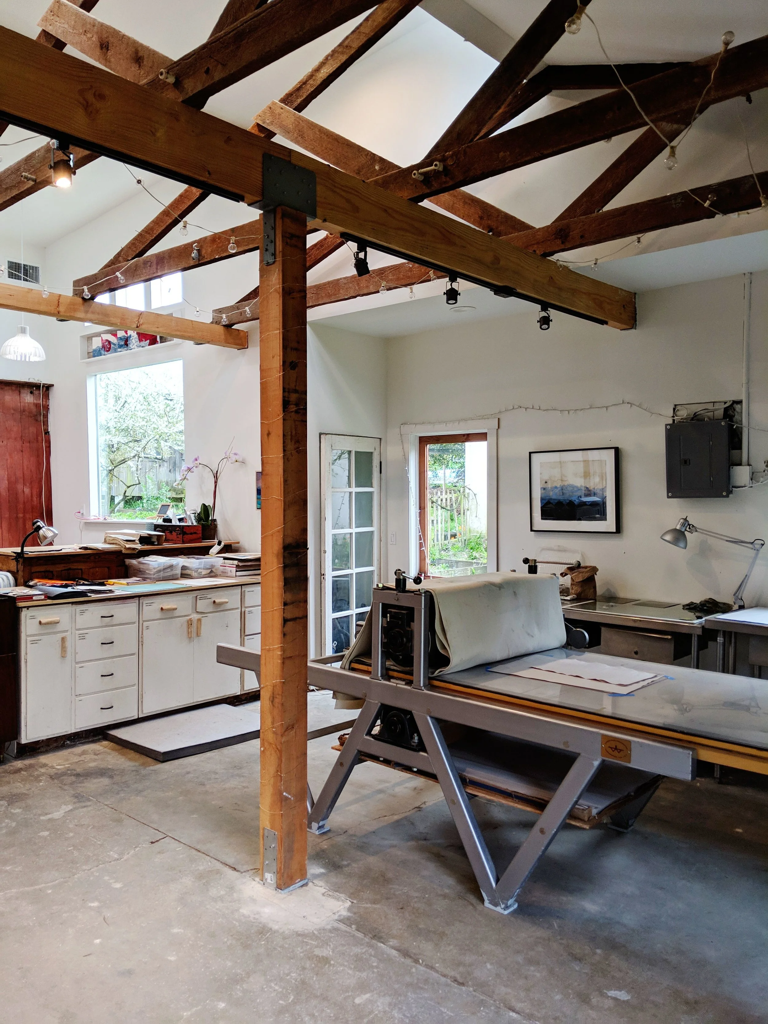 Etching press studio