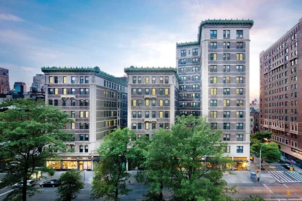 Possessing a strikingly handsome pre-war look, The Astor houses spacious residences projecting the view of Pembrooke and Ives of a modern and convenient lifestyle with historic essence. 2 and 3-bedroom apartments are available at $10,500 and $15,000 per month respectively. It's hardwood floors, terrace, spacious closets and a fully equipped kitchen with wooden cabinetry make The Astor stand out as an elegant residential site, bearing a combination of historical aura and modern amenities and fixtures. The residences are expansive, with elegant architecture to ensure a modern and convenient living for the residents. The bathrooms showcase generous use of space with custom designs, soaking tubs, and stainless steel fixtures to guarantee luxurious living in an active and social neighborhood. CITY REALTY ARTICLE This large, gray-brick apartment house at 235 West 75th Street occupies the entire Broadway frontage between 75th and 76th Streets and is one of the handsomest apartment complexes on the Upper West Side. It was built in 1901 by William Waldorf, son of John Jacob Astor 2nd and the builder of the Waldorf section of the old Waldorf-Astoria Hotel that stood on the present site of the Empire State Building. Mr. Astor built the two 8-story buildings at the south end of the Broadway frontage to designs by Clinton & Russell. The third, 12-story wing was erected in 1913 and was designed in compatible style by Peabody, Wilson & Brown. The building was subsequently acquired by HFZ Capital Group of which Ziel Feldman is a principal and he planned to convert its 199 rental apartments to 100 condominium units in 2015. Pembroke & Ives is the interior designer. CONTACT US FOR MORE INFORMATION ABOUT THIS AND OTHER NEW DEVELOPMENTS IN NYC, BROOKLYN & QUEENS!