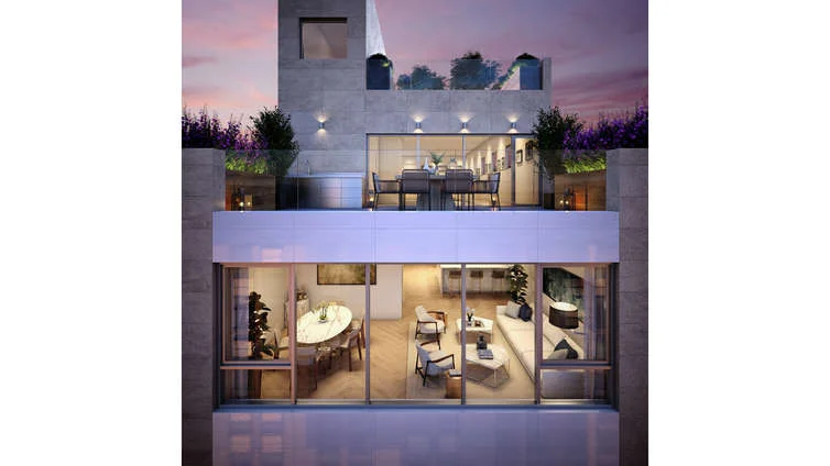 A St James Design development, the building stands 6 stories tall, with 5 full-floor residences housing 2 and 3 bedroom condos and a traditional Midtown West neighborhood featuring Times Square, Central Park South, the Plaza Hotel, and Russian Tea Room to name a few. The construction stands between West 53rd Street and West 54th Street, providing a tourist destination as a nurturing neighborhood to the residents. The interior exhibits sprawling spaces showcasing meticulous attention to detail, with Quartz countertops embellishing the kitchen and floor-to-ceiling windows and herringbone oak floors giving the rooms a contemporary touch. The private outdoor space only adds to the environment of privacy parallel with direct access to the natural air and light of NYC. Amenities include central AC, mailroom, basement storage, rooftop terrace, doorman, and bike room. CITY REALTY ARTICLE The steel frame for a discreet collection of condos has slowly risen in Hell’s Kitchen. Simply known by its address, 805 Ninth Avenue, the 6-story building will hold five full-floor residences designed by St James Design. The two- to three-bedroom homes will feature quartz countertops, herringbone oak floors, floor-to-ceiling-windows and private outdoor space. Building amenities will include a virtual doorman, private storage and a bike room. Halstead Property Development Marketing (HPDM) is handling the sales which will officially launch later this year. hard-fought zoning rules has kept much of its low-rise, pre-war character intact. Only a handful of small infill developments and conversion projects such as Inkwell and Stella have debuted on the sales market in recent years. Two recent ground-up condo buildings similar to 805 Ninth include 318 West 47th Street and 409 West 45th Street. Nearly all their units are now in contract and asking prices are roughly $1,800 per square foot. Full-floor two bedrooms asked between $2M to $2.5M, and a three-bedroom maisonette. CONTACT US FOR MORE INFORMATION ABOUT THIS AND OTHER NEW DEVELOPMENTS IN NYC, BROOKLYN & QUEENS!