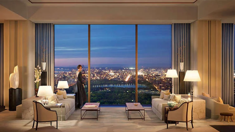 Soaring above the heart of Manhattan, this newly constructed ultra-luxury condo building stands 77-storeys high, showcasing the world's skinniest tower featuring 55 apartments. These condos are designed by SHoP Architects and are the development of JDS, exhibiting a modern architectural landmark with a striking façade. The interiors are Studio Sofield's vision of a modern, cosmopolitan living with generous use of space, duplex living rooms, and custom-made kitchens embellished with high-end appliance packages and fittings. The floor-to-ceiling windows frame spectacular views of the city and Central Park in natural light, while the wooden floors give a historical touch to the meticulously detailed interiors. A lengthy list of amenities is kept well-administered to ensure convenient living for the residents. CITY REALTY ARTICLE There may be other skyscrapers, but “there will never ever be another”…111 West 57th Street. Surely, Harry Warren was not thinking about the building when he wrote the lyrics for the song for the movie, “Iceland” with Sonja Henie, but Irving Berlin would have probably have had something witty to say about this really slim and dapper skyscraper in search of a place to hang its “top hat” up in the clouds. It doesn’t dance, of course, but you know its strut, ole 111 West 57th Street, the belle of the SuperTalls. At 1,421 feet high, this 77-story tower will have 55 apartments and be one of the tallest in the city and the Western Hemisphere, but it is small by the standards of the Mideast and Asia. Its height increased from 1,397 feet earlier in 2014 when it planned to surpass the 1,392-foot-high 432 Park Avenue two blocks to the east. This tower is much taller, of course, than Extell Development’s One57, just down the block to the west, which is only 1,004 feet tall. Extell, however, may have the last guffaw when it completes its 1,761-foot-high, 225 West 57th Street one block to the west. From the small site at this location of a thrift fur store comes forth a jewel of a very tall organ with swirling pipes that uses the air rights of Steinway Hall. Designed by SHoP Architects, who designed the wonderful, small building known as The Porter House on West 15th Street at Ninth Avenue, it was developed by JDS, which is headed by Michael Stern, and Property Markets Group, which is headed by Kevin P. Maloney. Foundation work began in 2014 and completion is planned for 2018. CONTACT US FOR MORE INFORMATION ABOUT THIS AND OTHER NEW DEVELOPMENTS IN NYC, BROOKLYN & QUEENS!