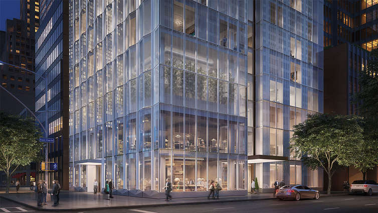 Situated in Midtown Manhattan and standing 63-stories tall, this super-luxury building is a new construction. With its minimalist exterior, showcasing Norman Foster's view of an architecture, it encourages a modern, convenient living with the contemporary New York style. The design is the vision of Foster+Partners with the 94 units offering 1 to 4 bedroom residences listed from $2.25MM to $65MM. The residences reflect a generous use of space and custom kitchens outfitted with Foster+Partners designed millwork and Gaggenau appliances with oak cabinetry. Exclusive amenities are thoughtfully administered to ensure a modern and elegant living, with a doorman, elevator, swimming pool, and storage. The bustling neighborhood features premium recreational spots that carry the typical, vibrant NYC vibe. CITY REALTY ARTICLE This 63-story, mixed-use tower at 122 East 53rd Street on the southwest corner of 54thStreet and Lexington Avenue was developed by Aby Rosen and designed by Sir Norman Foster. The 10-story base of the development, which was initially known as 610 Lexington Avenue, is on the avenue and the tower, which rises 712 feet, is mid-block, and uses air rights purchased from the adjacent Seagram Building at 375 Park Avenue, which Mr. Rosen owns, and the black-glass tower at 600 Lexington Avenue. The project, which is expected to be completed in 2016, will have 17 residential condominium units on the top 11-stories of the tower over 207 hotel rooms. CONTACT US FOR MORE INFORMATION ABOUT THIS AND OTHER NEW DEVELOPMENTS IN NYC, BROOKLYN & QUEENS!