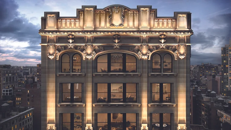 Standing as a classic configuration of a pre-war, historic façade, and a luxe, elegant interior, 212 Fifth Avenue is designed by Pembrooke & Ives and features 2 to 4 bedroom homes and a penthouse. The residences house a foyer, dining, kitchen, and living space, with elaborate floor plans, modern, Chevron flooring and expansive windows framing exquisite views of the Croisic Building and Flatiron Building. The kitchen enjoys a harmonious indulge of neo designs and custom cabinetry and fixtures to guarantee a convenient and luxurious living. Carefully curated amenities include a 24-hour doorman/concierge, a fitness center, golf simulator, screening room, a board room, game room, playroom, lounge, catering kitchen, treatment room, as well as bike storage, all exclusively for the residents. CITY REALTY ARTICLE The very handsome, 21-story, former office building at 212 Fifth Avenue facing Madison Square Park on the southeast corner at 26th Street is being converted to 48 residential condominiums by Madison Equities, which is headed by Robert Gladstone, Building Land and Technology and Thor Equities, which is headed by Joseph Sitt. Madison and Thor bought the building in 2014 for $260 million from Extell Development, which is headed by Gary Barnett. Extell had acquired the site and 12 other properties from Ring Management, which is headed by Frank and Michael Ring, in 2014 for $308 million. The Neo-Gothic building was designed by Schwartz & Gross and erected in 1913. Helpern Architects is the architect for the conversion. The building has about 4,250 square feet of retail space. It is in the Madison Square North Historic District so external changes to the building need to be approved by the city’s Landmarks Preservation Commission. In March, 2015, the website of AJSNY displayed a rendering of a dramatic and flamboyant rooftop addition with receding bronze accents to the building that featured a very large Art Deco-style clock on the south façade flanked by two bays of bronze balconies, and a large two-tiered restaurant set back on its roof. The AJSNY plan was not put forward by the building’s new owners, however, and most likely would not have passed muster with the landmarks commission. In April, 2015, a much subdued plan was submitted by the developers to the commission by their architect for the project, Helpern Architects. The commission approved restoration work on the building, enlargement of the penthouse, work on windows on the 3rd, 4th and 21st floors, the first and second storefronts, a modification of the south face of the building and the reconstruction of the building’s parapet. A new residential entrance was approved for the middle of the building’ 26th Street frontage. Its entrance will be bronze while the retail entrance on Fifth Avenue will be in aluminum. The commission also approved a reduction in the number of elevators from six to two. CONTACT US FOR MORE INFORMATION ABOUT THIS AND OTHER NEW DEVELOPMENTS IN NYC, BROOKLYN & QUEENS!