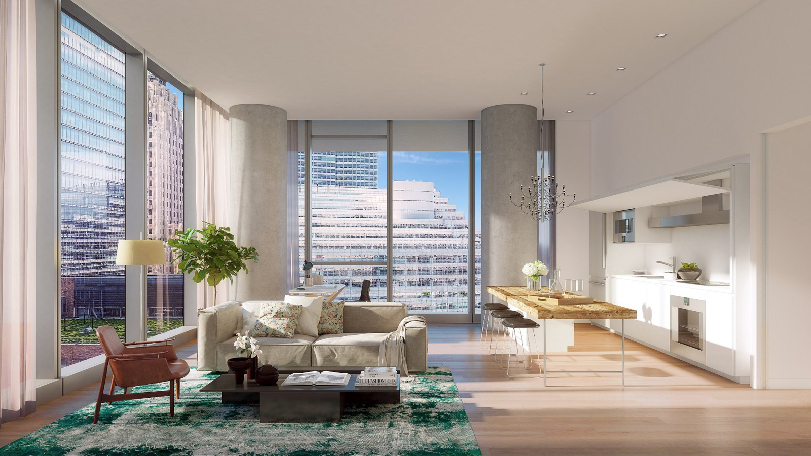 With the designs of SOMA Architects and Ismael Leyva and interiors imagined by PieroLissoni, 45 Park Place is a combination of inspiration from Tribeca's rich heritage with a confidently modern point of view, presently offering a limited collection of 50 condominiums. This 43-story glass tower offers unparalleled 360-degree views of the Statue of Liberty, One World Trade Center, New York Harbor and the Empire State Building from the striking floor-to-ceiling glass walls. The residences, exhibiting culinary arts with expansive ceiling heights, top-of-the-shelf fixtures by PieroLissoni, and Italian engineered kitchens combining craftsmanship with ingenuity are sure to give you the premium cosmopolitan living that is every New Yorker's dream. Carefully curated amenities include a 50-foot long swimming pool, attended lobby, children's playroom, screening room, fitness center, full-time concierge, a courtyard, elevator services and a cold storage amongst many others. CITY REALTY ARTICLE This very attractive, glass, 43-story tower at 45 Park Place in TriBeCa is scheduled for completion in 2019 and will have 50 condominium apartments. It is being developed by SoHo Properties of which Sharif Al-Gamal is a principal and designed by SOMA Architects and Ismael Leyva. It will have a plaza and a three-story Islamic cultural center and museum designed by Jean Nouvel. Piero Lissoni is the interior designer. The building is located between Church Street and West Broadway. The development company quietly picked up 45 Park Place in 2009 for a meager $4.85 million when it was a shuttered Burlington Coat Factory that was badly damaged during September 11, 2001 and the site was being used as an annex space for Tribeca’s Al Farah mosque. When it was acquired, the site was calendared for consideration by the City’s Landmarks Preservation Commission but the commission declined to give it such status in 2010. CONTACT US FOR MORE INFORMATION ABOUT THIS AND OTHER NEW DEVELOPMENTS IN NYC, BROOKLYN & QUEENS
