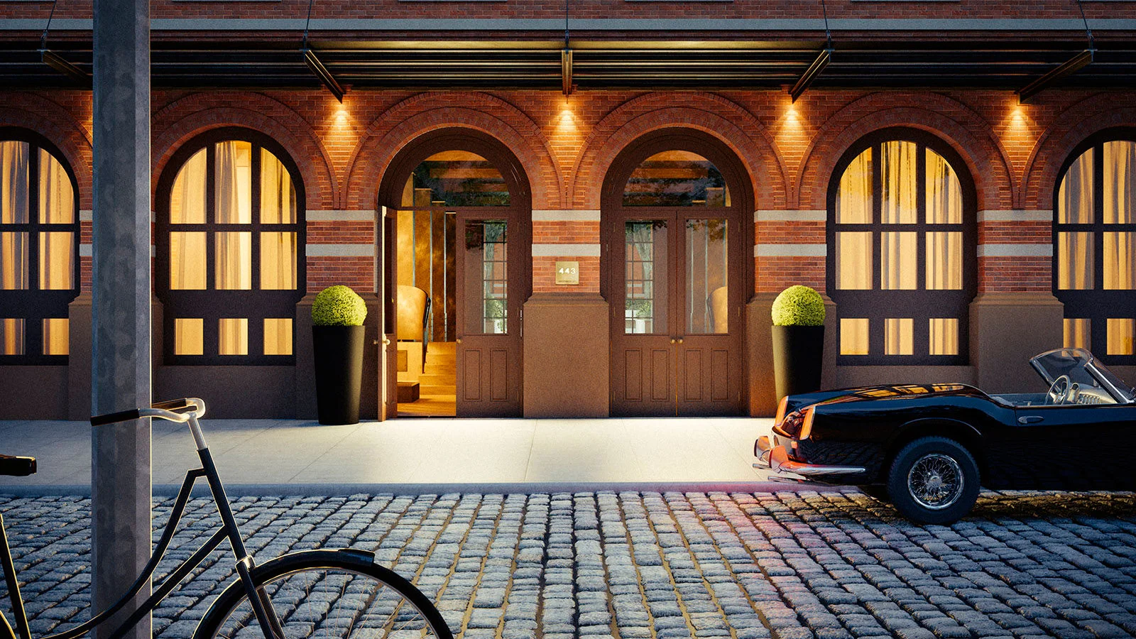 Currently offering 53 lofts and 8 penthouses, 443 Greenwich is a super luxury landmarked building that has been converted and restored to retain its original grandeur and historic vibe by CetraRuddy Architects. The ornamental wrought iron gates will welcome you into homes that boast an unparalleled combination of luxury finish, space and privacy. This architectural icon has a façade mirroring its historic essence and interiors that will surely pamper your New York taste of a primal living. The common space, living room, kitchen, and master bed and bath inside every home features generous floor plans while concourse amenities include an extraordinary vaulted lower level lobby, a courtyard lush with plantings,roof deck, 24-hour concierge and doorman along with a live-in resident manager, wine cellar, personal storage available for purchase, fitness center staffed and operated by The Wright Fit, children's playroom, bike storage and a 75-foot lap pool. CITY REALTY ARTICLE This extremely handsome, 7-story, red-brick building at 443 Greenwich Street between Desbrosses and Vestry streets in TriBeCa that was erected in the 1880s was converted to 53 residential condominiums in 2014. Metro Loft Management of which Nathan Berman is a principal has previously done only rentals and is the developer and Cetra/Ruddy was the architect for the conversion. Hank White was the landscape architect. The building, which over the years served silver, drug, book-binding, toy and steel-wool companies, is distinguished by its large, 6-sided, 4,000-square-foot, landscaped courtyard with sassafras trees overlooked by 600 windows with shutters. The courtyard will close at 7 PM. CONTACT US FOR MORE INFORMATION ABOUT THIS AND OTHER NEW DEVELOPMENTS IN NYC, BROOKLYN & QUEENS
