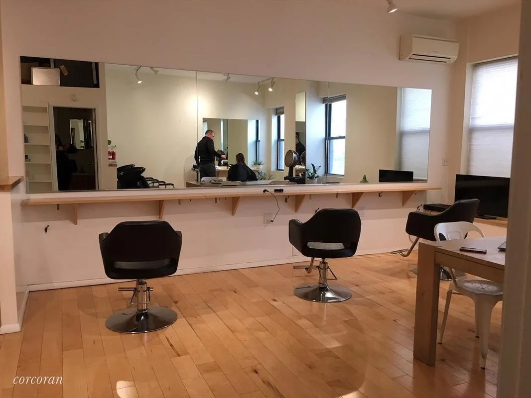 Commercial space located in a boutique co-op building in NoHo. This unit has high ceilings, great natural light, ductless air conditioning system and hardwood floors. It is currently being used as a salon but this space is ideally suited for any professional. This contemporary space is on the 3rd floor of an elevator building and has a full bathroom. Close proximity to the subway. Please note the maintenance includes an assessment of $156.60 per month.