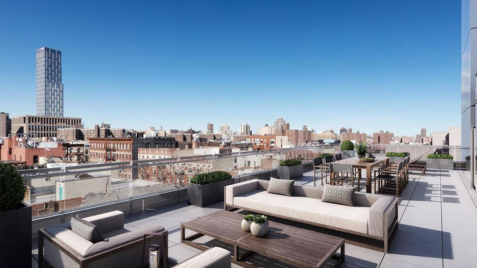The Cereza is a new East Harlem condominium located only 4 blocks away from the new 96th Street subway station. This hi-rise, newly developed condominium building offers panoramic views of the neighborhood from its floor-to-ceiling windows and lends natural air and light to the homes. Inside the homes, 6-inch white oak hardwood floors and spacious layouts guarantee a luxurious, convenient and modern lifestyle in am idyllic building nestled between parks. Fittings and fixtures include Calcutta Duravit white glass and Moen accessories, lending you a helping hand. The Cereza offers a wide amenity package especially designed to cater to the needs of its residents, including a 16-hour lobby attendant, a private roof terrace, a bike room, available storage, private elevator access, services of a part-time doorman and porcelain bathrooms with a vanity with Grohe fixtures to ensure a luxurious and convenient lifestyle in New York City. CITY REALTY ARTICLE 1790 Third Avenue is a post-war rental building in Upper Manhattan's East Harlem neighborhood finished in 2017. Situated at 1790 Third Avenue, between East 99th Street and East 100th Street, the building contains 55 units and rises 13 stories. The elevatored building's amenities include: outdoor entertainment space and bike room. CONTACT US FOR MORE INFORMATION ABOUT THIS AND OTHER NEW DEVELOPMENTS IN NYC, BROOKLYN & QUEENS!