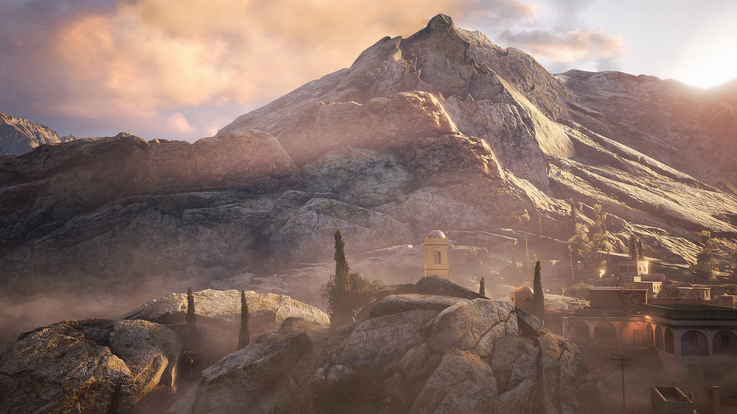 For Insurgency: Sandstorm, the level design team wore several hats. We were tasked with several responsibilities including: layout design, terrain sculpting, terrain sculpting, lighting placement, framing and compositions . We worked together across all maps that shipped with release.
