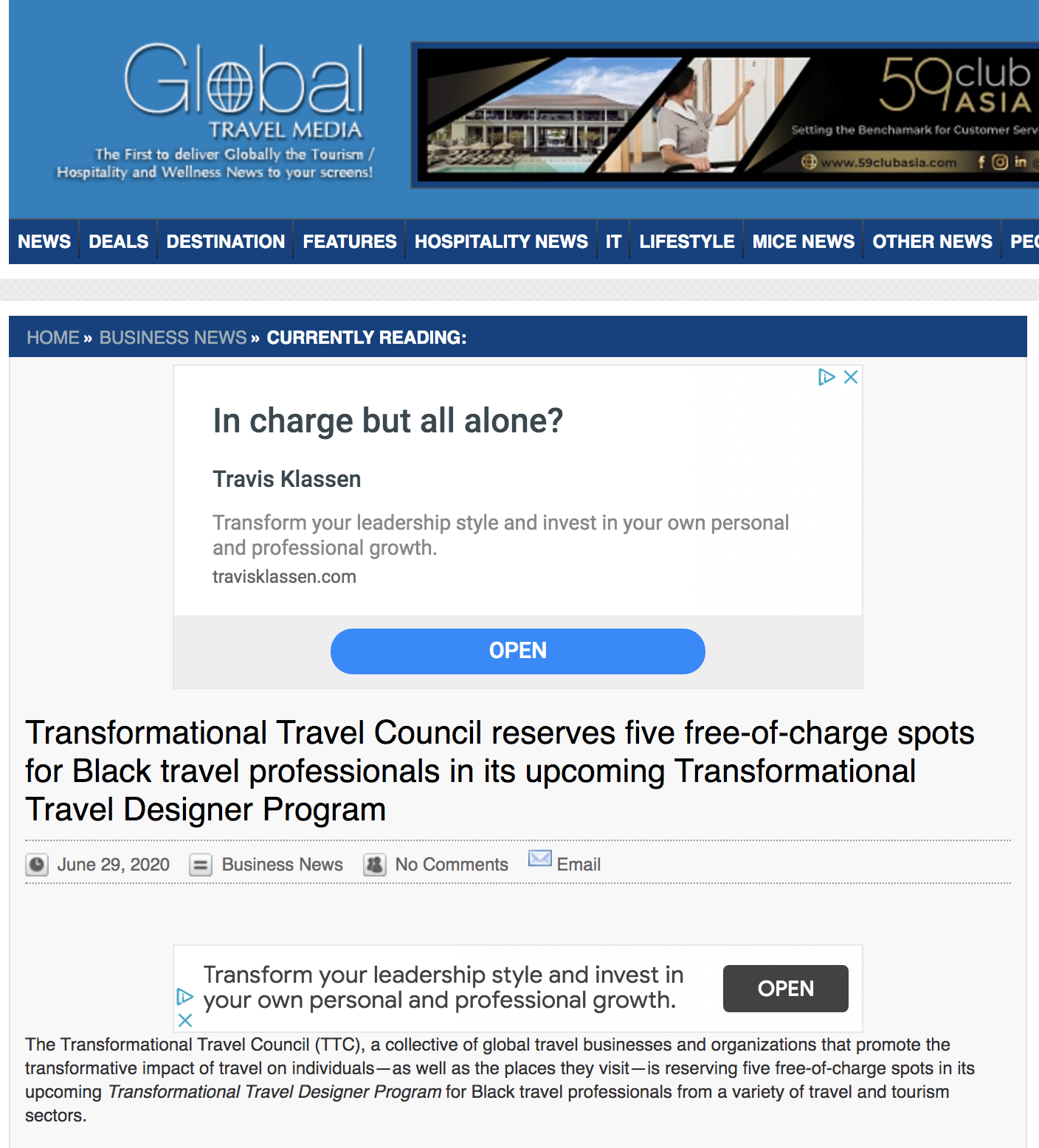 Transformational Travel Council