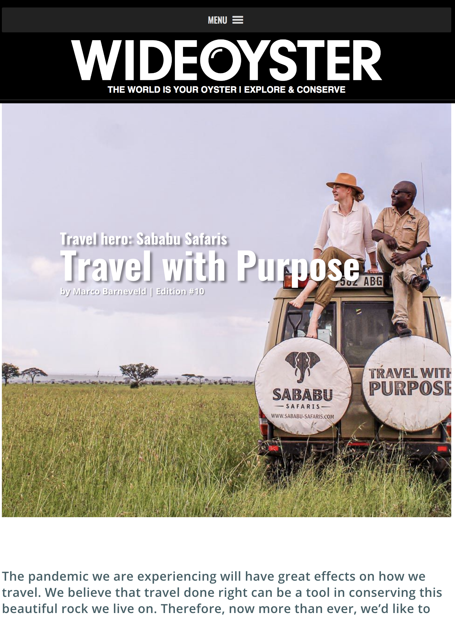 WIDEOYSTER Online Travel Magazine