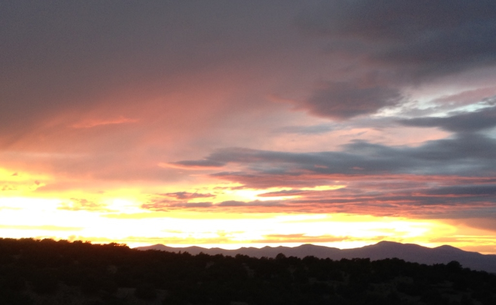 Sunset from the Crosby Theater at The Santa Fe Opera