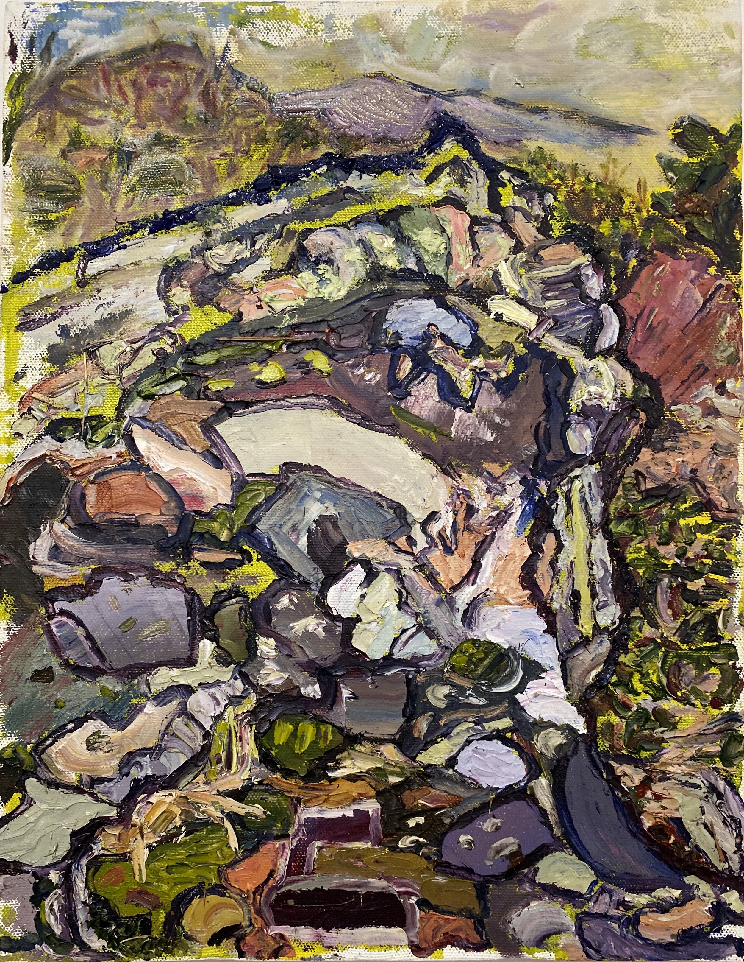 Bluff I 14 x11” oil + canvas, 2019.